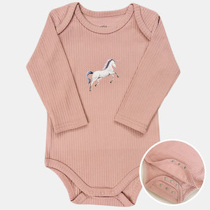 Meegroeiromper unicorn - blush longsleeve