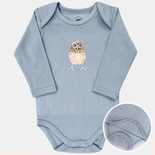 Lade das Bild in den Galerie-Viewer, Meegroeiromper uiltje - soft blue longsleeve
