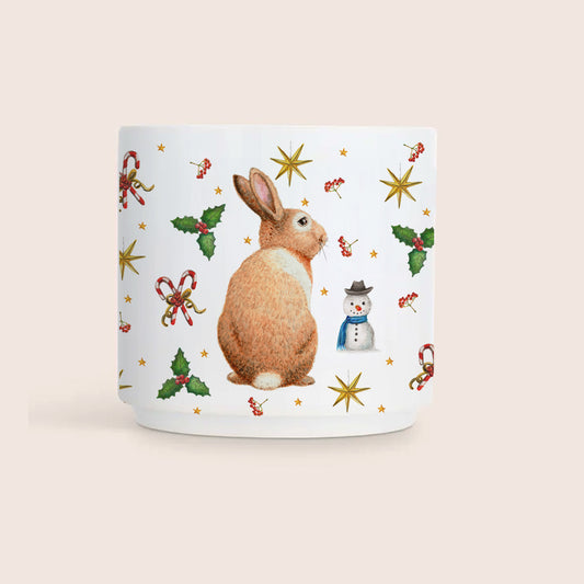 Mini kerstmok konijn keramiek