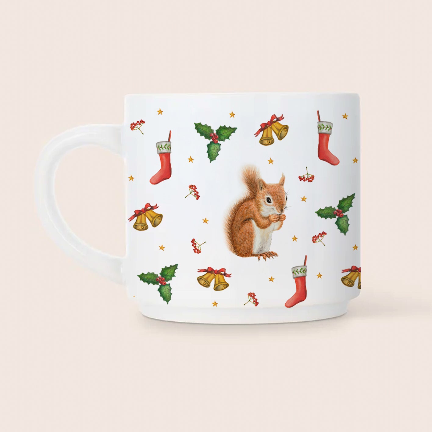 Mini kerstmok rendier keramiek
