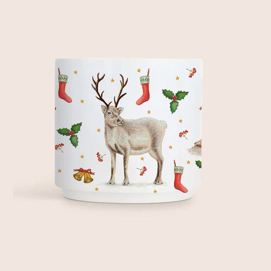 Mini kerstmok rendier keramiek