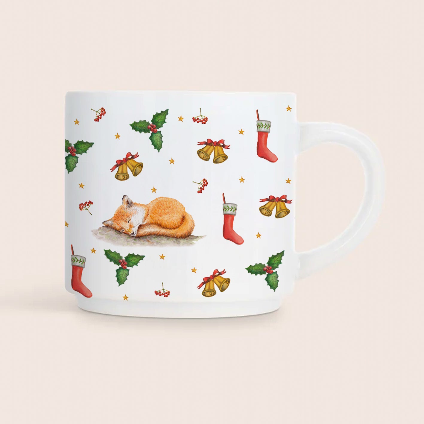 Mini kerstmok rendier keramiek