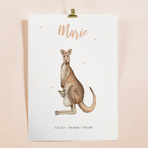 Poster kangoeroe - Art print
