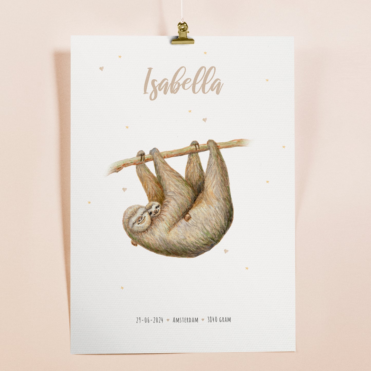 Poster luiaard - Art print