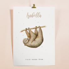 Afbeelding in Gallery-weergave laden, Poster luiaard - Art print
