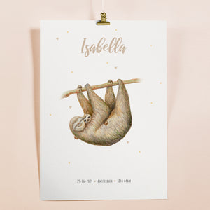 Poster luiaard - Art print