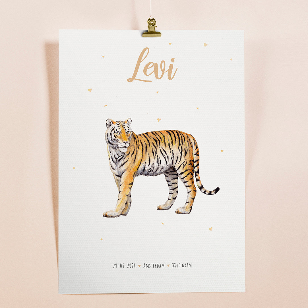 Poster tijger - Art print