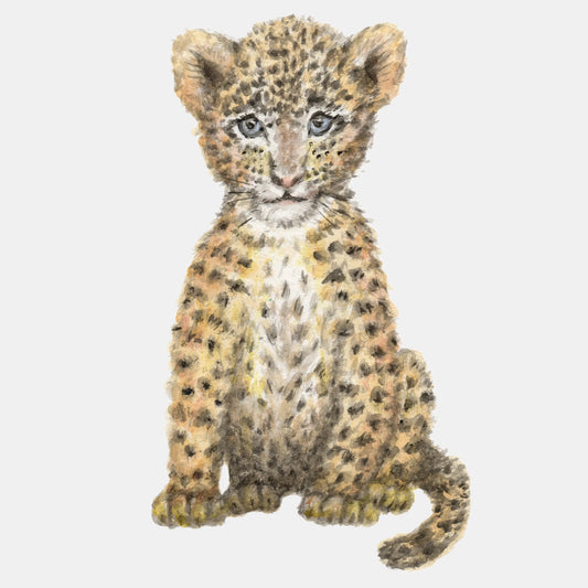 Muursticker baby luipaard - 50x70 cm