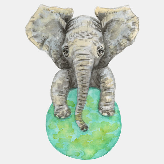 Muursticker olifant 50x70 cm