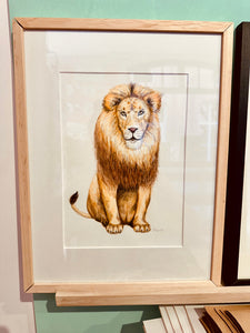 Original watercolour monkey