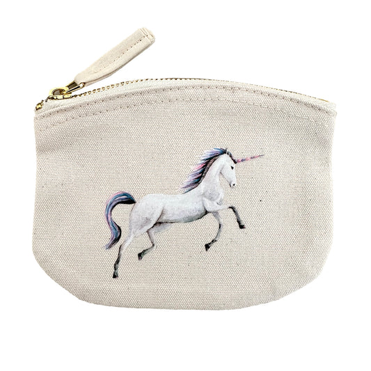 Canvas portemonnee unicorn