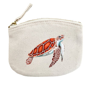 Canvas portemonnee zeeschildpad