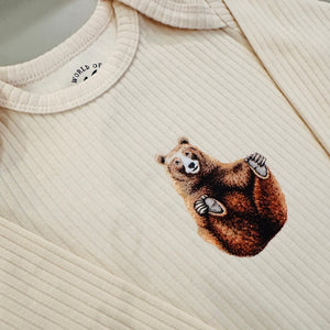 Baby romper beer - vanille longsleeve