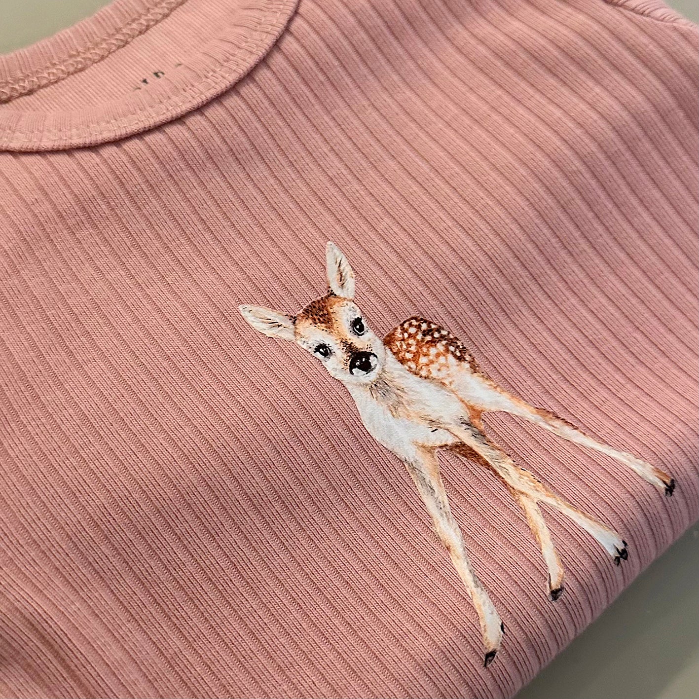 Meegroeiromper hertje - blush longsleeve