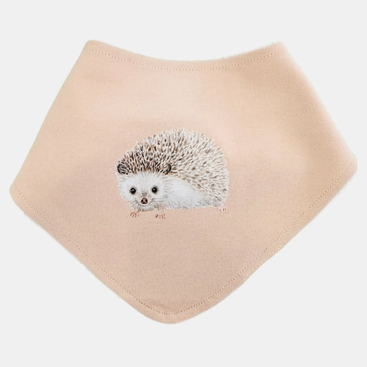 baby slabbetje egel beige – extra zacht biologisch textiel – must-have voor baby's
