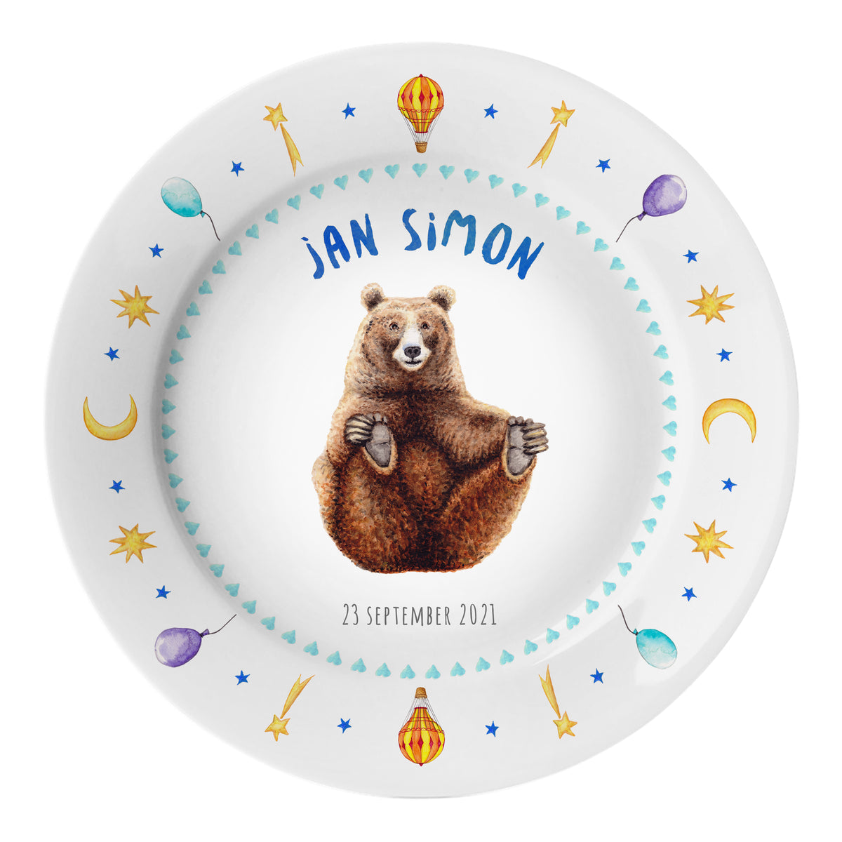 Kinderteller Bär mit Namen