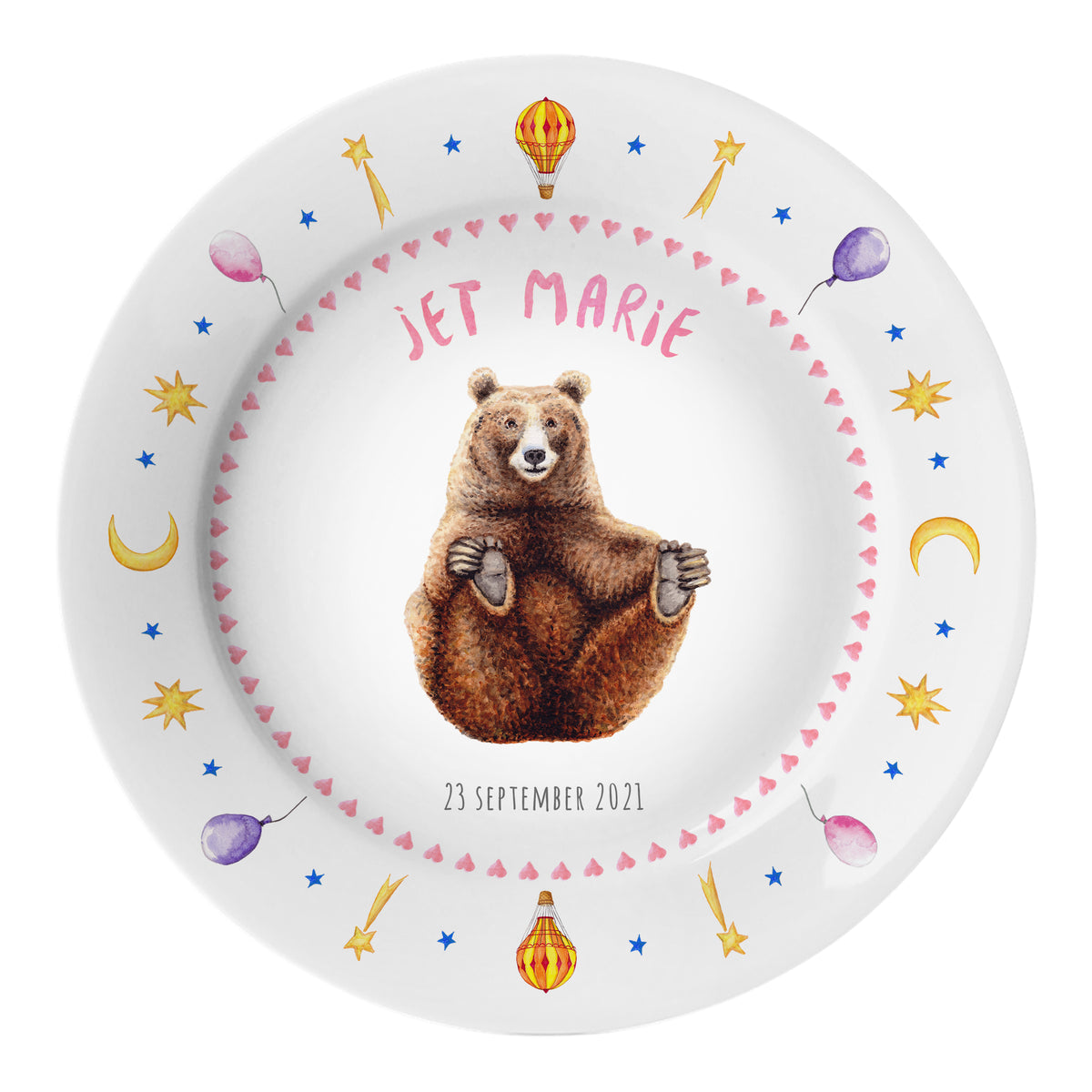 Kinderteller Bär mit Namen
