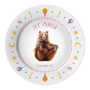 Kinderbordje beer met naam
