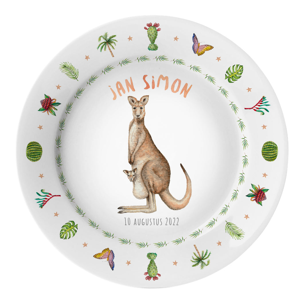 Kinderbordje kangoeroe met naam