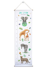 Load image into Gallery viewer, Personalised growth chart jungle animals with name

