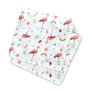 Hydrofiele doeken met flamingo voor baby