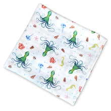 Load image into Gallery viewer, Baby muslin swaddle XL blanket octopus - 120cm
