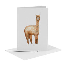 Lade das Bild in den Galerie-Viewer, blanco wenskaart met alpaca
