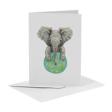 Lade das Bild in den Galerie-Viewer, blanco wenskaart met olifant
