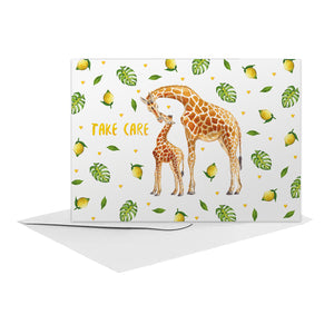 10 wenskaarten Take Care met envelop