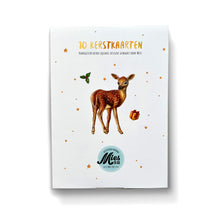 Load image into Gallery viewer, kerstkaarten Mies to Go christmas cards handgeschilderd dieren kerstmis kaartje ansichtkaart postcard greeting card feestdagen nieuwjaarskaart
