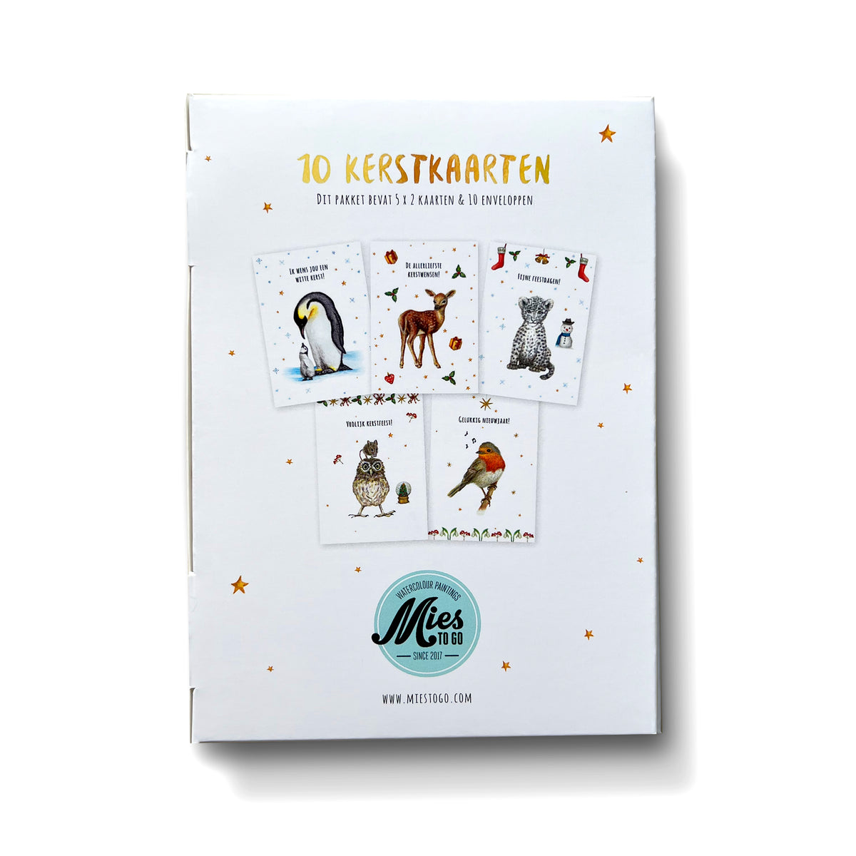 10 Weihnachtskarten Niederländisch mit Umschlag