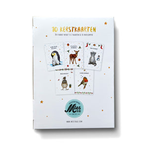 10 Christmas cards Dutch with envelope
