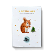 Load image into Gallery viewer, kerstkaarten Mies to Go christmas cards handgeschilderd dieren kerstmis kaartje ansichtkaart postcard greeting card feestdagen nieuwjaarskaart

