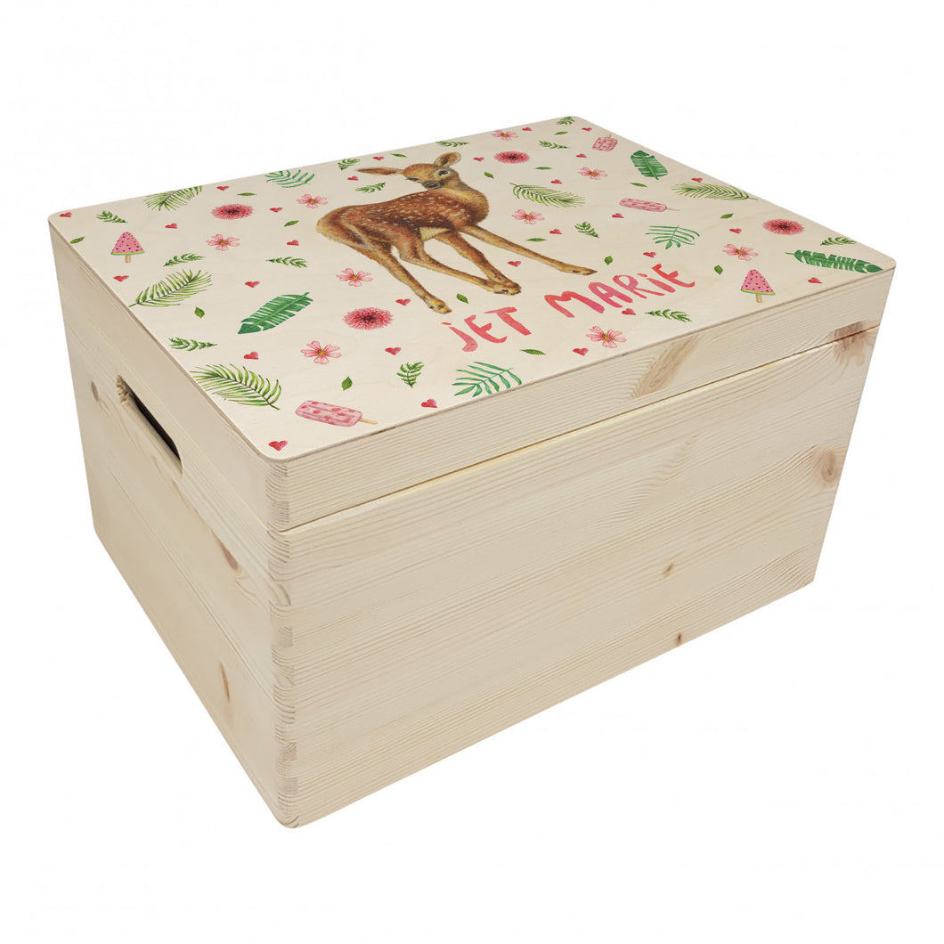 Erinnerungsbox aus Holz Alpaka mit Namen