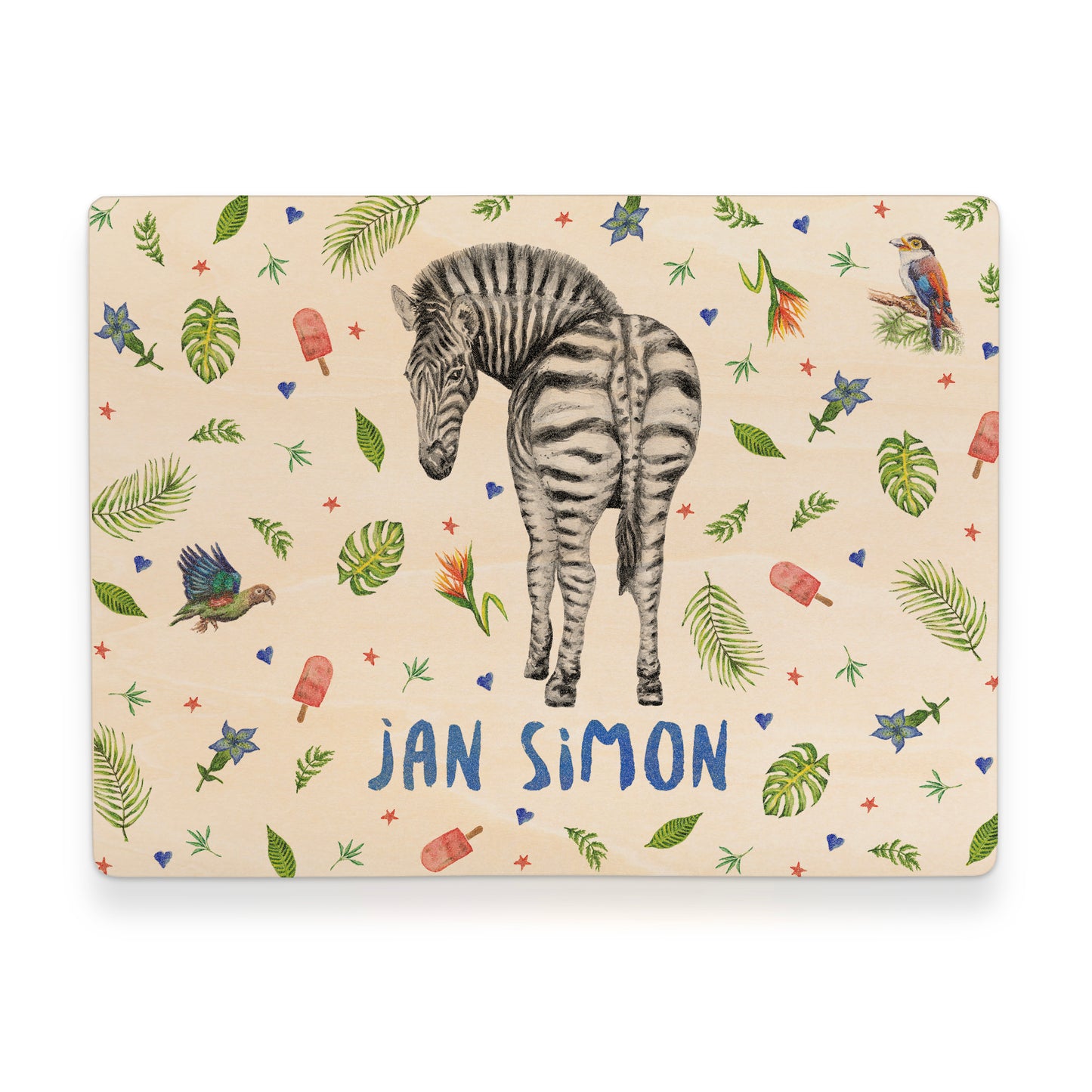 Memorybox kraamcadeau speelgoedkist herinneringskist houten kist opberger kinderkamer kinderkamerinspiratie mies to go handgeschilderd dieren in aquarel jongen baby