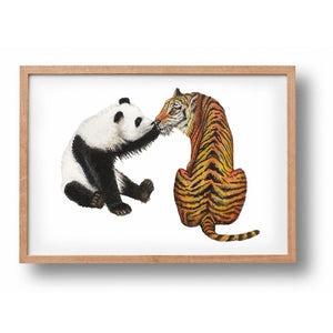 Poster panda and tiger
