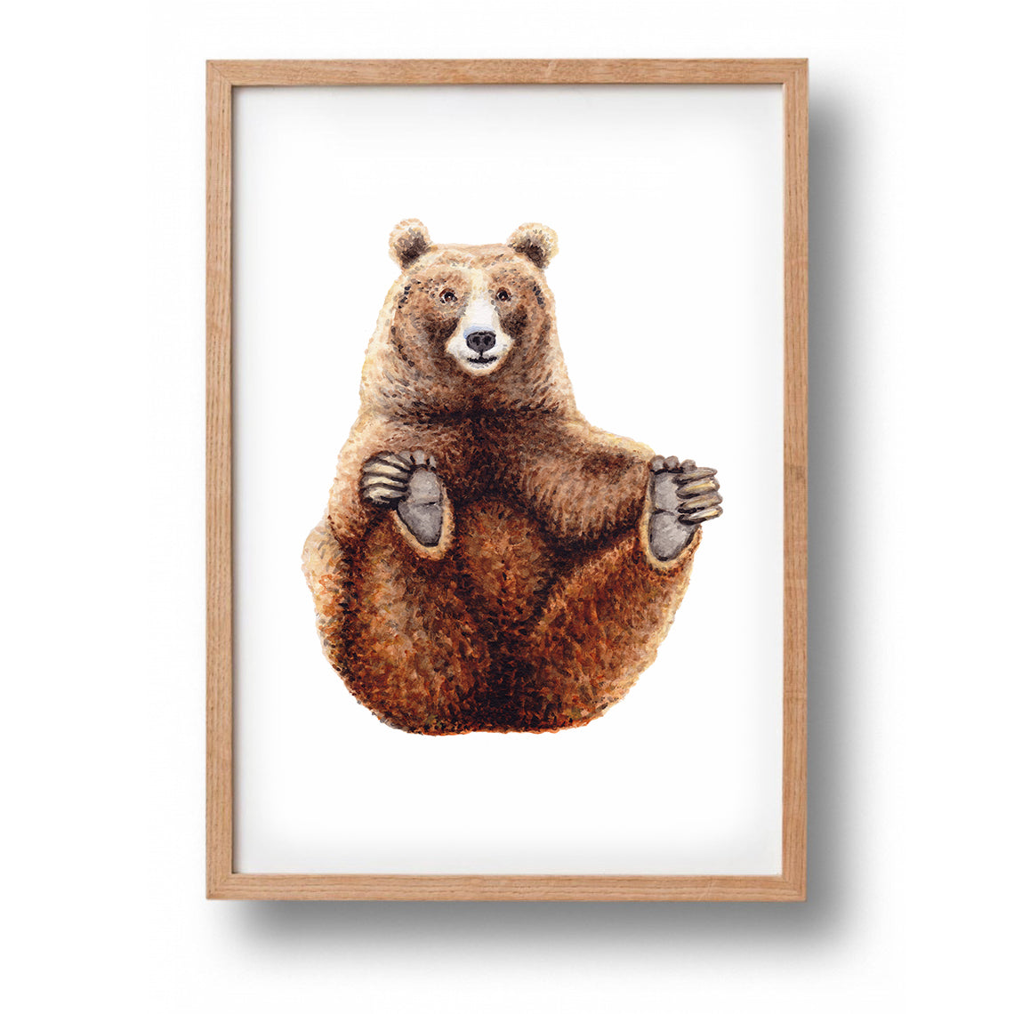 Poster bruine beer - Art print