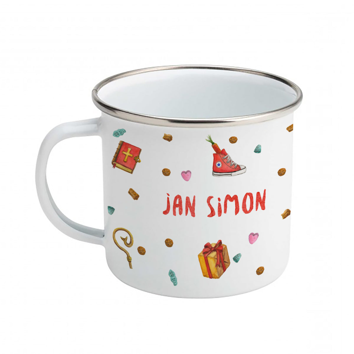 Enamel mug Sinterklaas with name