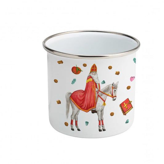 Enamel mug Sinterklaas with name