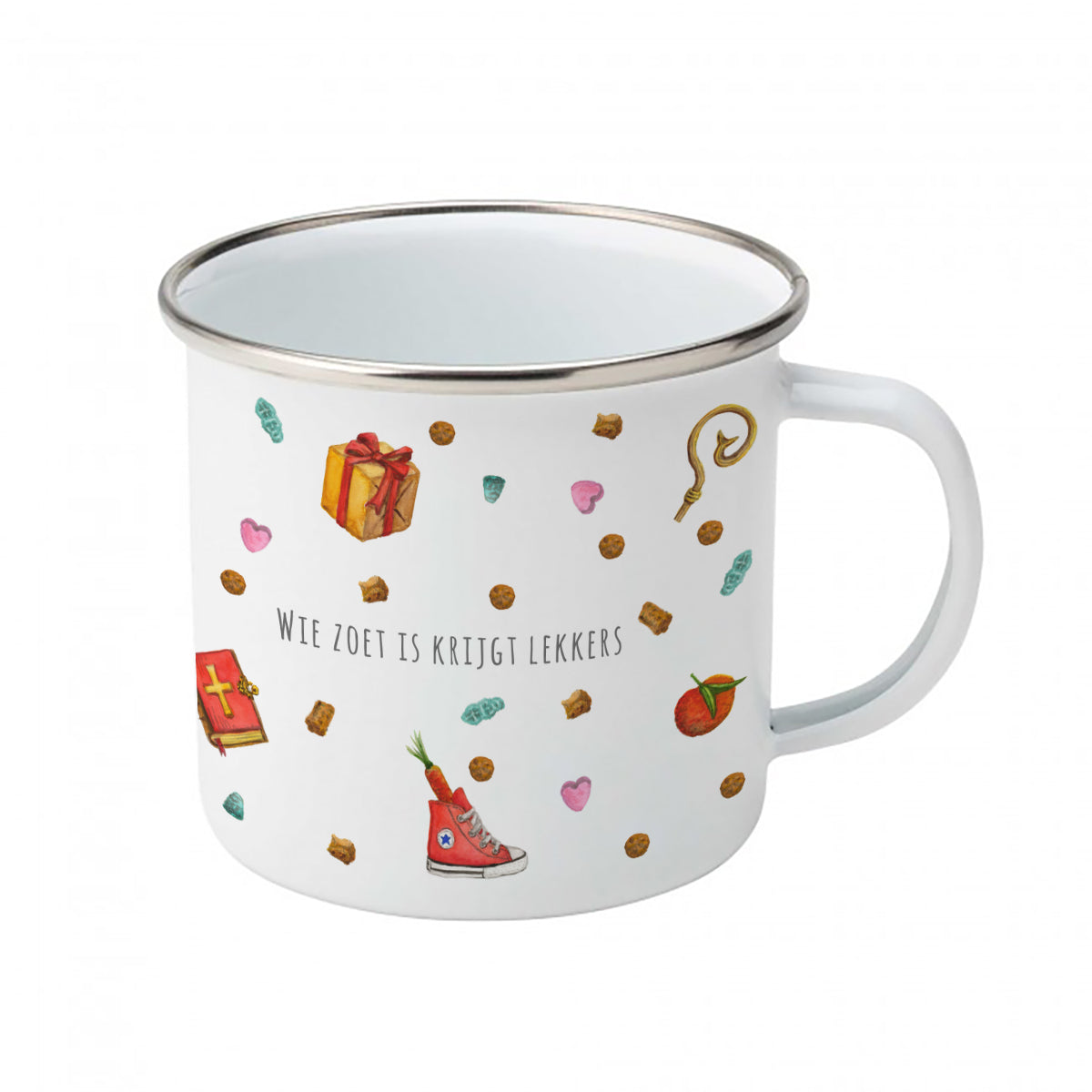Enamel mug Sinterklaas with name