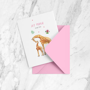 Geburtsanzeige Giraffe Mädchen - Muster