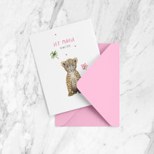 Load image into Gallery viewer, Birth announcement leopard girl - sample
