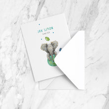 Afbeelding in Gallery-weergave laden, Geboortekaartje olifant jongen - sample
