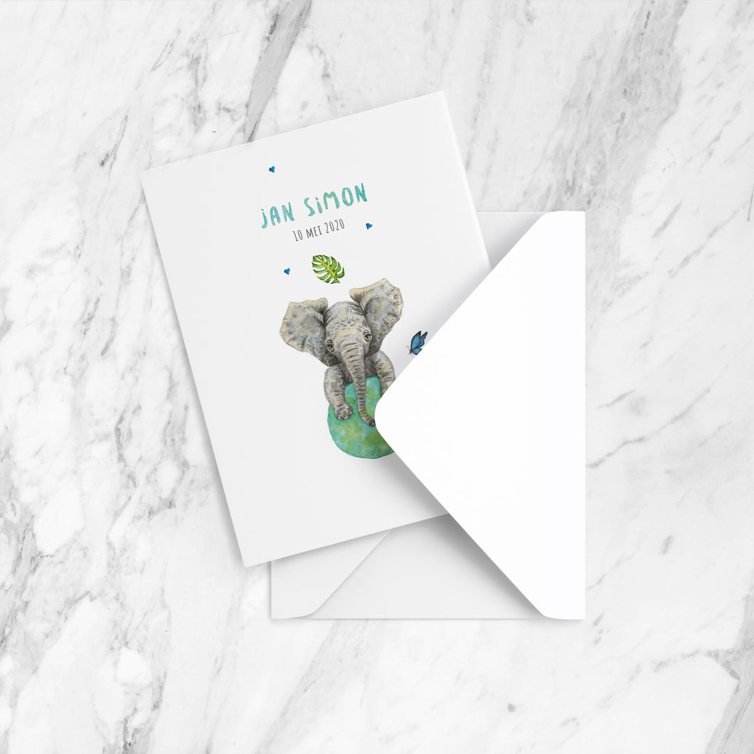 Geburtsanzeige Elefant Junge - Muster