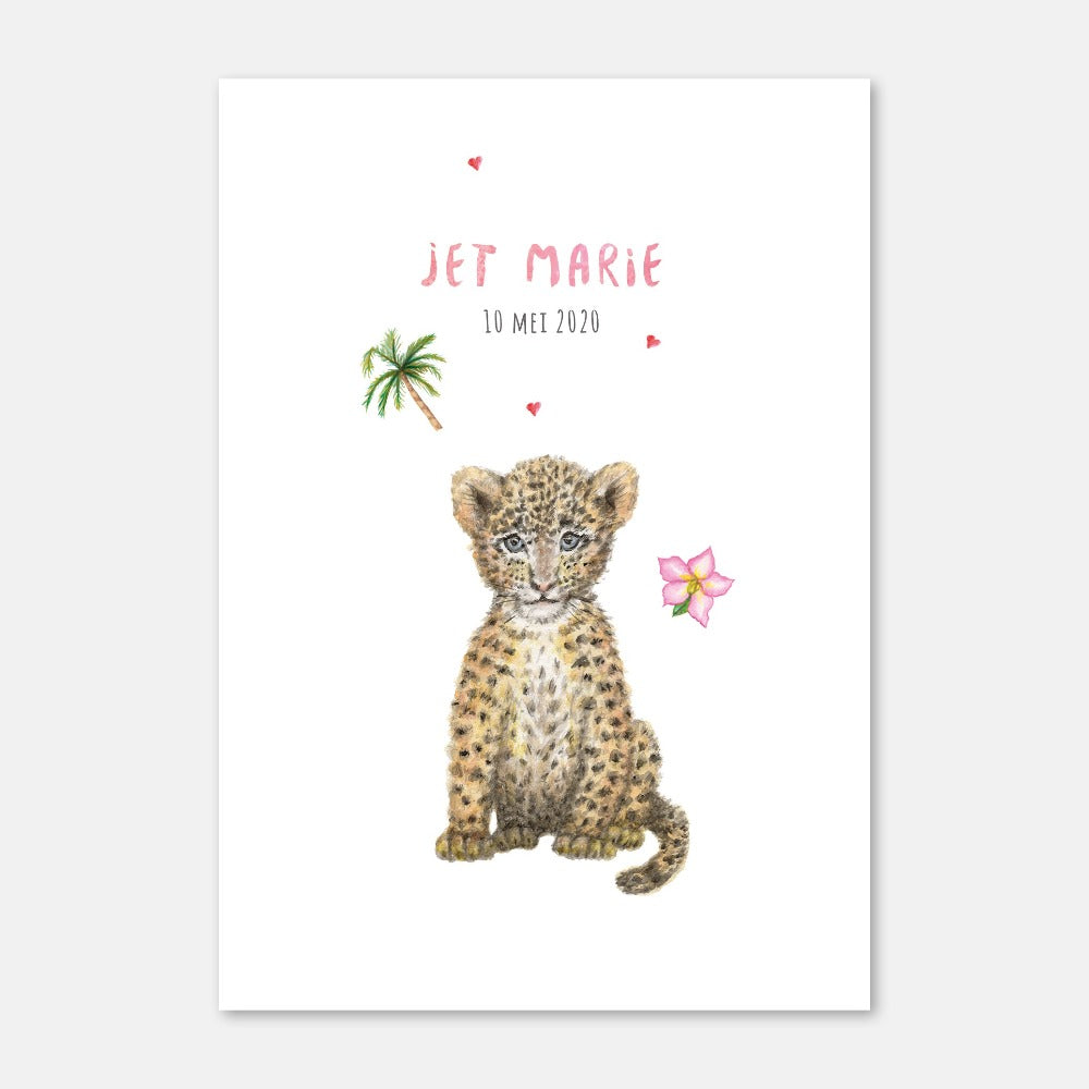 Geburtsanzeige Leopardenmädchen - Muster