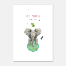 Afbeelding in Gallery-weergave laden, Geboortekaartje olifant meisje - sample
