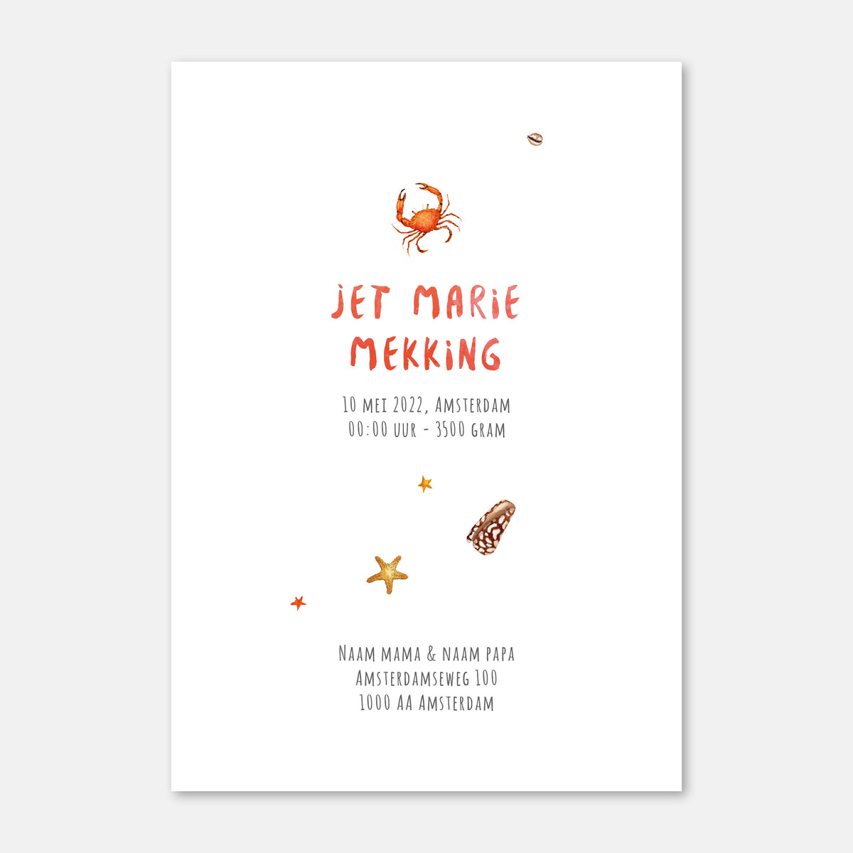 Geburtsanzeige Giraffe Junge - Muster