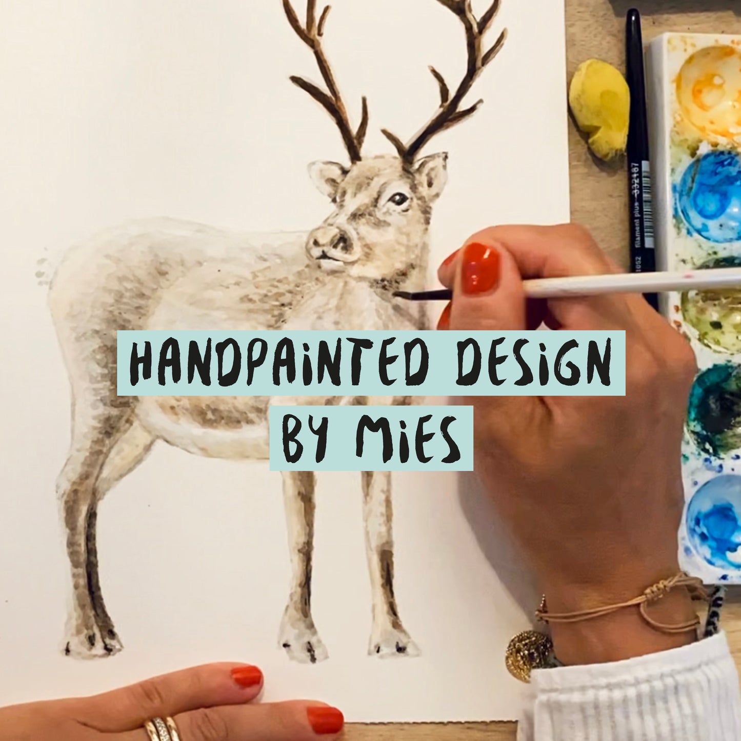 handpainted design by Mies to go handgeschilderd aquarel watercolour animals dieren