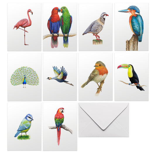 wenskaarten vogels zonder tekst