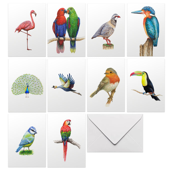 wenskaarten vogels zonder tekst